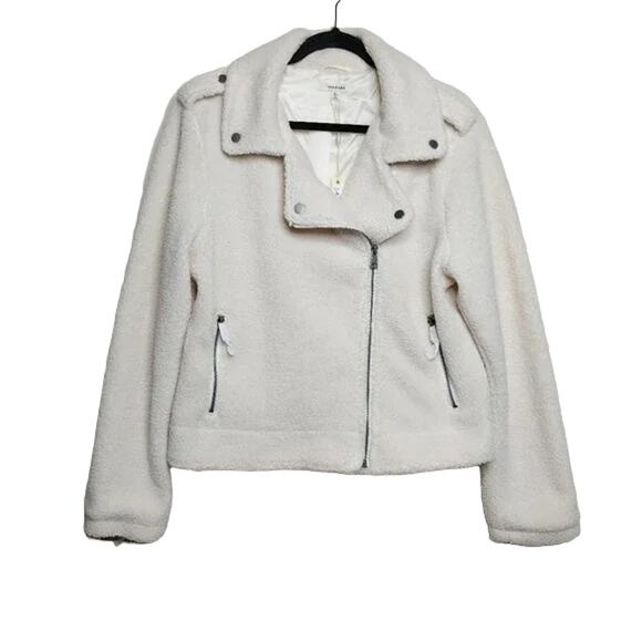 Max Studio Faux Shearling Moto Jacket - XL - NWT - Picture 1 of 9